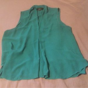 Michel Studio emerald green sleeveless blouse sz 18
